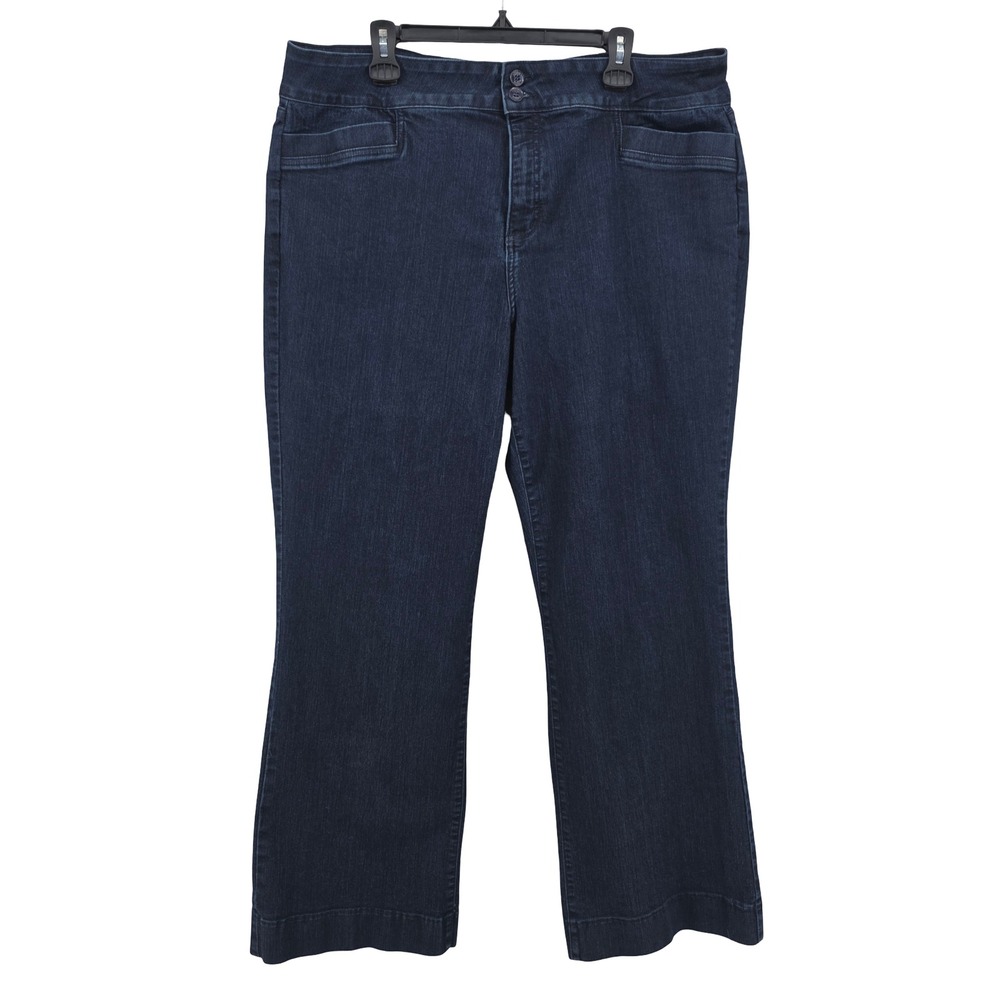 NYDJ Jeans Womens 22 Bootcut High Rise Dark Wash Blue Stretch Western VTG
